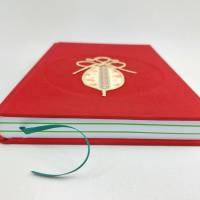Notizbuch, Schutz-Engel, rosen-rot, DIN A5, 150 Blatt, Hardcover handgefertigt Bild 2