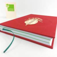 Notizbuch, Schutz-Engel, rosen-rot, DIN A5, 150 Blatt, Hardcover handgefertigt Bild 3