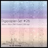 Digipapier Set #26 (blau-grün, lila, rosé, beige, braun) zum ausdrucken, plotten, scrappen, basteln und mehr Bild 1