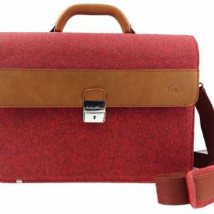 Aktentasche Tasche für MacBook Surface Umhängetasche uni Notebook Laptop Bürotasche rot Bild 1