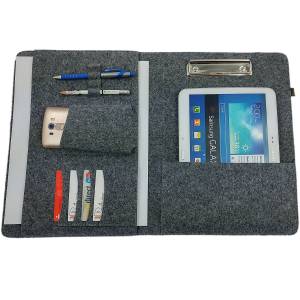 DIN A4 Organizer Tasche Hülle Schutzhülle aus Filz für eBook Notebook Laptop Grau Bild 1