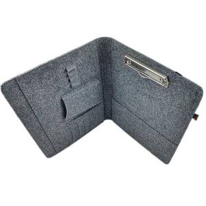 DIN A4 Organizer Tasche Hülle Schutzhülle aus Filz für eBook Notebook Laptop Grau Bild 3