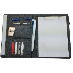 DIN A4 Organizer Tasche Hülle Schutzhülle aus Filz für eBook Notebook Laptop Grau Bild 4
