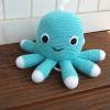 Spieluhr gehäkelt, Octopus / Krake, Blau, Melodieauswahl, Wasserdicht, 100 % Baumwolle Bild 2
