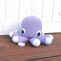 Spieluhr gehäkelt, Octopus / Krake, Blau, Melodieauswahl, Wasserdicht, 100 % Baumwolle Bild 4