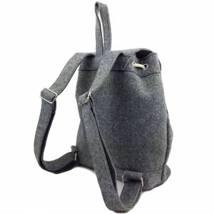 Filzrucksack Tasche Rucksack aus Filz unisex handgemacht, grau Bild 5