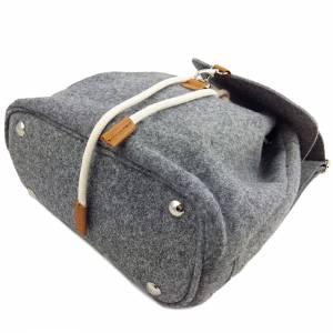 Filzrucksack Tasche Rucksack aus Filz unisex handgemacht, grau Bild 8