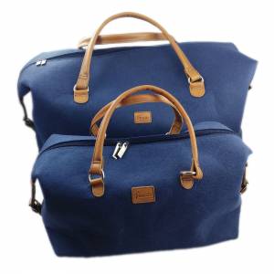 Set Handgepäck-Tasche Businesstasche Weekender Handtasche Reisetasche für Flugzeug Flugtasche, Blau Bild 1