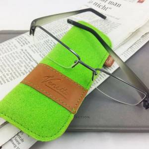 Brillenetui Tasche Hülle Schutzhülle für Brille grün Bild 2