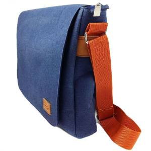 Herrentasche Umhängetasche Schultertasche Tasche Filztasche Freizeit Uni Schule für MacBook Laptop Blau Bild 2