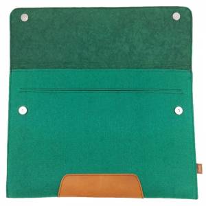 15,6" Schutz-Tasche für Ultrabook Notebook Laptop Schutzhülle PC Tasche aus Filz Sleeve Hülle  grün Bild 2