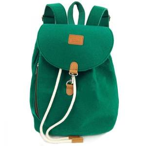 Venetto Filzrucksack Tasche Rucksack aus Filz und Leder Elementen sehr leicht, Grün Bild 1