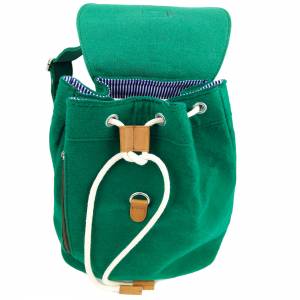 Venetto Filzrucksack Tasche Rucksack aus Filz und Leder Elementen sehr leicht, Grün Bild 4