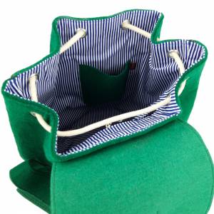 Venetto Filzrucksack Tasche Rucksack aus Filz und Leder Elementen sehr leicht, Grün Bild 6
