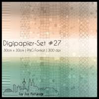 Digipapier Set #27 (braun, orange, beige, grün) zum ausdrucken, plotten, scrappen, basteln und mehr Bild 1