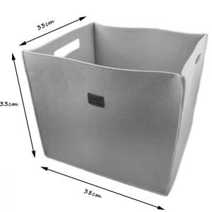 3-er Set Große Box Filzbox Aufbewahrungskiste Aufbewahrungsbox Filzkorb Kiste aus Filz Filz Blau dunkel Bild 2