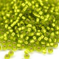 Toho Seed Beads 11/0 Silver-Lined Lime Green Bild 1