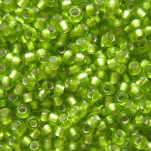 Toho Seed Beads 11/0 Silver-Lined Lime Green Bild 2
