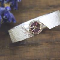 Schmaler Ring aus Silber 925/- mit rosa Turmalin Bild 2