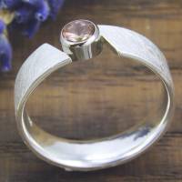 Schmaler Ring aus Silber 925/- mit rosa Turmalin Bild 6
