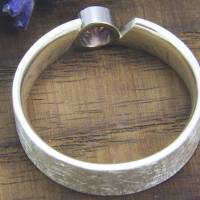 Schmaler Ring aus Silber 925/- mit rosa Turmalin Bild 7