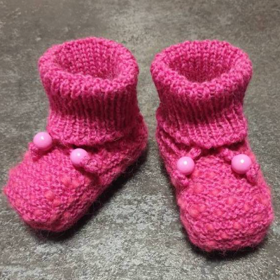 Babystrickschuhe, Zürdelsocken bis 4 Monate