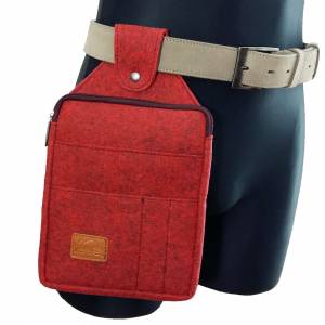 Gürteltasche Bauchtasche Hüfttasche Arbeitstasche aus Filz, Rot Bild 1