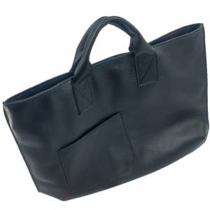 Ledertasche aus Elch-Leder Shopper Damentasche Handtasche Einkaufstasche Shopping bag für Damen schwarz Bild 2