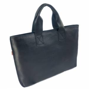 Ledertasche aus Elch-Leder Shopper Damentasche Handtasche Einkaufstasche Shopping bag für Damen schwarz Bild 8