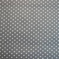 8,90 EUR/m Stoff Baumwolle Punkte weiß auf grau 6mm Bild 2