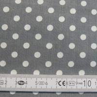 8,90 EUR/m Stoff Baumwolle Punkte weiß auf grau 6mm Bild 6