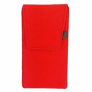 Vertikale Bauchtasche Schutzhülle Schutztasche Etui aus Filz Tasche für Samsung S9 / S9+, Rot Bild 1