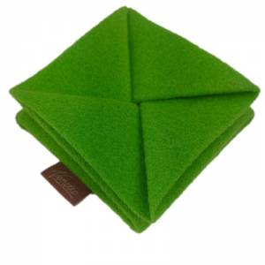 Faltbar Mini Portemonnaie Geldbörse Geldtasche wallet Kinder-Börse handgemacht aus Filz Grün hell Bild 1