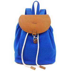 Venetto Designer Filzrucksack Tasche Rucksack aus Leder und Filz Blau hell Bild 1