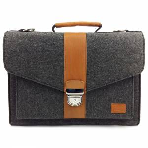DIN A4 Businesstasche Umhängetasche Aktentasche Arbeitstasche Handtasche Herren Damen Filztasche Tasche aus Filz mit Sch Bild 1