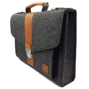 DIN A4 Businesstasche Umhängetasche Aktentasche Arbeitstasche Handtasche Herren Damen Filztasche Tasche aus Filz mit Sch Bild 2