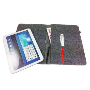 Bis 13,3 Zoll Tablettasche, Hülle für MacBook Air, Schutzhülle Organizer Filztasche, Grau Bild 4
