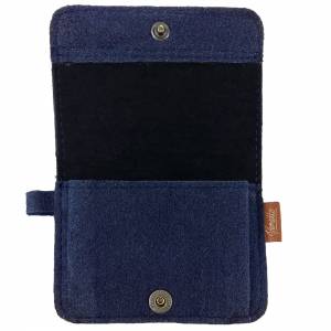 Mini Kinder-Geldbörse Filztasche Portemonnaies blau Bild 4