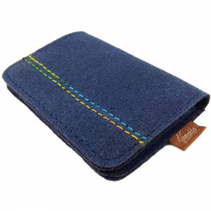 Mini Kinder-Geldbörse Filztasche Portemonnaies blau Bild 7