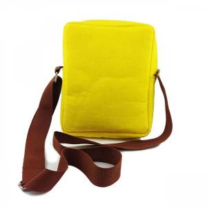 Umhängetasche Schultertasche Handtasche Filztasche Freizeittasche aus Filz bag unisex Gelb Bild 3