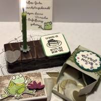 Geburtstagskuchen-Bausatz mit Konfetti, Kerze + Spitzendeckchen für den Geburtstagskuchen To Go - geteilte Leidenschaft Bild 7