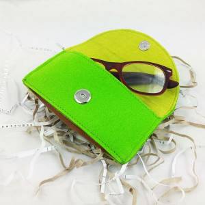 Brillenetui Tasche Hülle Schutzhülle für Brille grün Bild 2