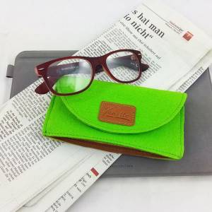 Brillenetui Tasche Hülle Schutzhülle für Brille grün Bild 4