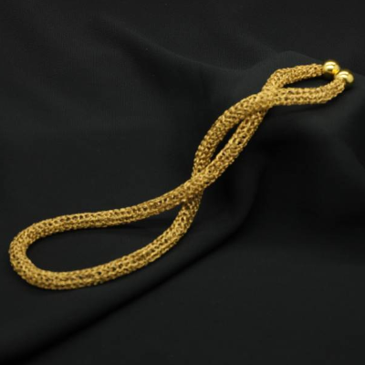 Edles Damen-Collier aus 24ct vergoldetem Draht mit Magnetverschluss - bcd manufaktur, Kette, Halsband, Halskette