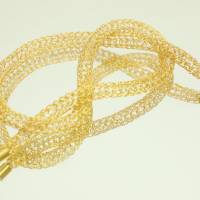 Edles Damen-Collier aus 24ct vergoldetem Draht mit Magnetverschluss - bcd manufaktur, Kette, Halsband, Halskette Bild 2