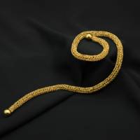 Edles Damen-Collier aus 24ct vergoldetem Draht mit Magnetverschluss - bcd manufaktur, Kette, Halsband, Halskette Bild 6