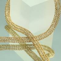 Edles Damen-Collier aus 24ct vergoldetem Draht mit Magnetverschluss - bcd manufaktur, Kette, Halsband, Halskette Bild 8
