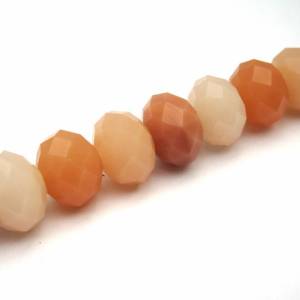 Perlenmix 9x12mm Schliffperlen Mix Indien Peach Facettierte Perlen Schliffperlen Bunter Mix / made in India Bild 1