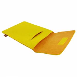 9.7 - 10.5" Tasche für Tablet eBook-Reader Hülle aus Filz Sleeve Schutzhülle Gelb Bild 7