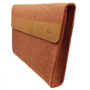DIN A4 handarbeit Business Aktentasche Tasche Filztasche Notebook Laptop für MacBook Surface 13 " orange Bild 3